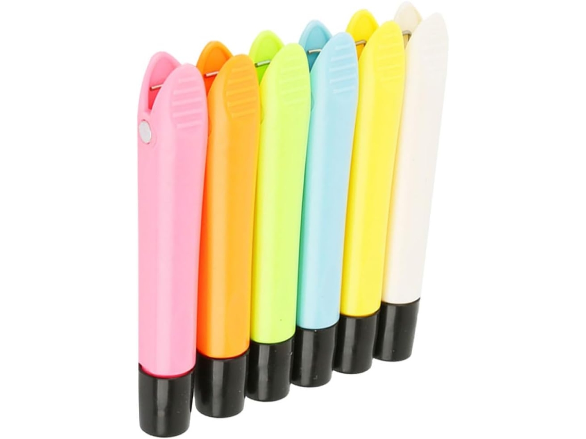 Soporte Magnético De Pvc Para Tiza, Ideal Para Escuelas. Protector De Tiza Para Evitar Roturas. Paquete De 6 Clips.