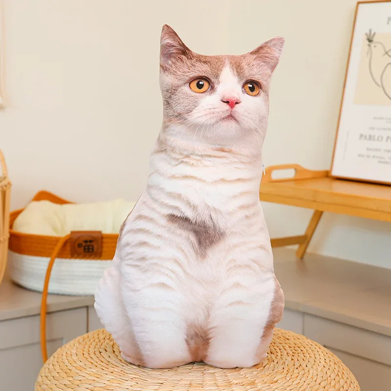 (estilo 7, 48 Cm) Peluche Realista De Gato En 3d Con Relleno Suave