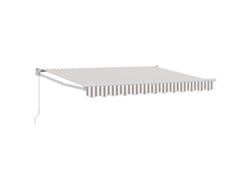 Toldo retráctil Vidaxl gris claro y blanco 5 x 3 m