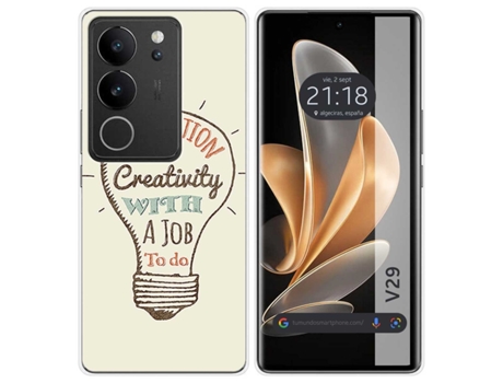 Funda Diseño Creativity para Vivo V29 5G TUMUNDOSMARTPHONE Silicona Multicolor