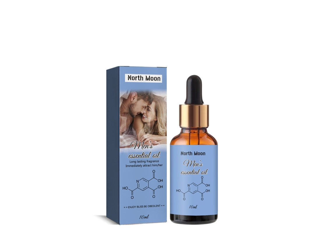 Aceite corporal esencial natural North Moon con feromonas, fragancia fina y duradera, unisex.