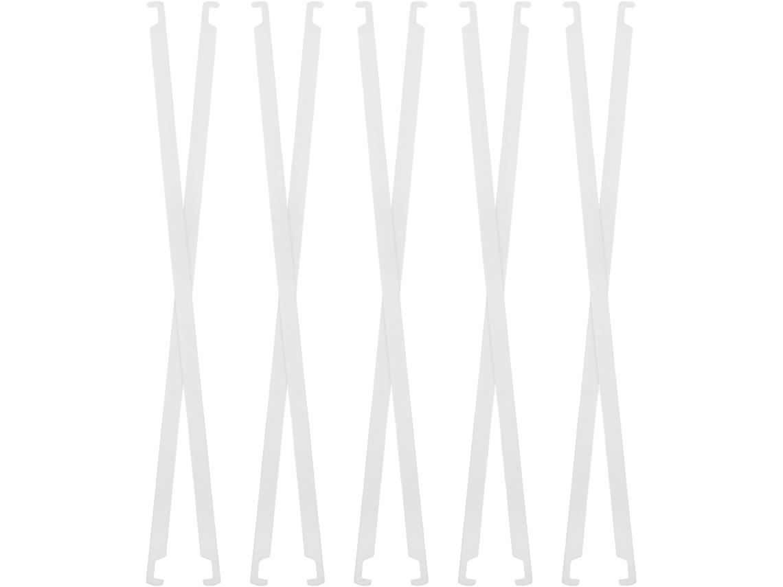 Juego De 10 Barras Colgantes De Metal Blanco Para Documentos, Organizador De Archivos De Hierro.