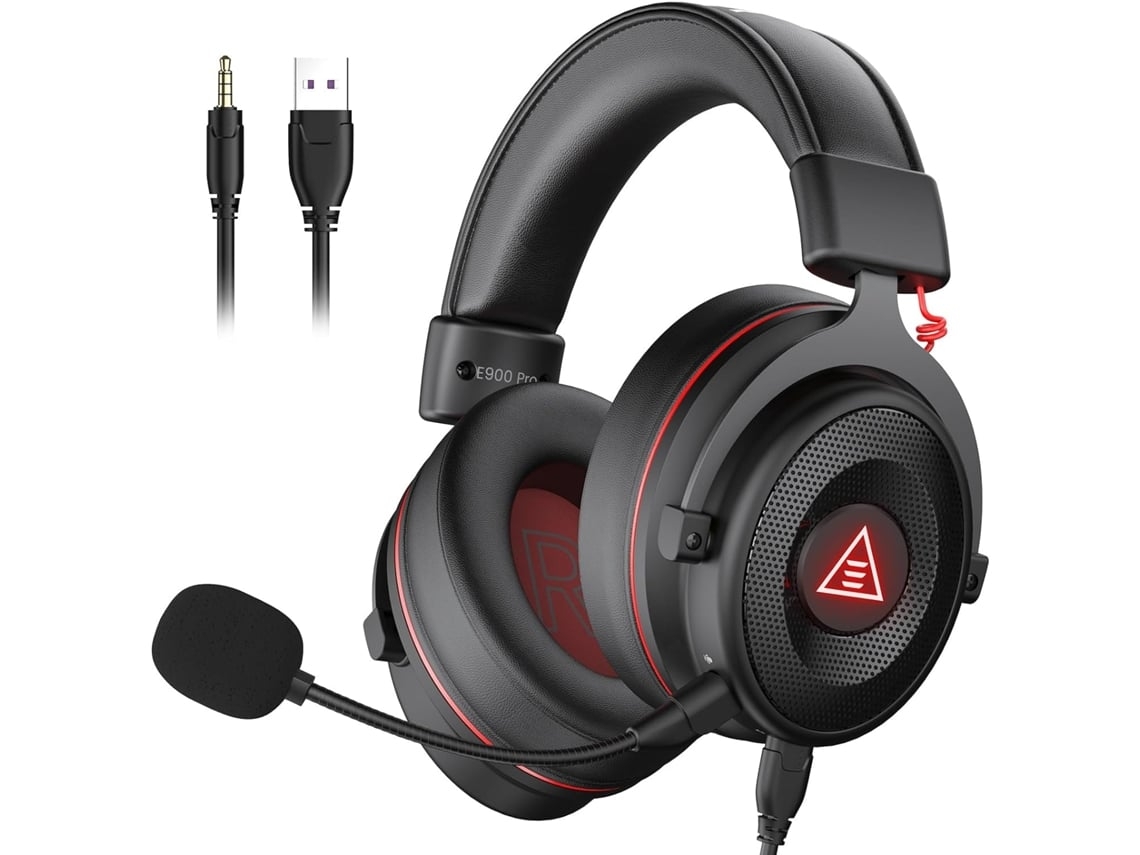 Auriculares USB para juegos con sonido envolvente 7.1, controladores de 50 mm, micrófono desmontable y cancelación de ruido para PC, PS4/PS5, Xbox One, Chennnls