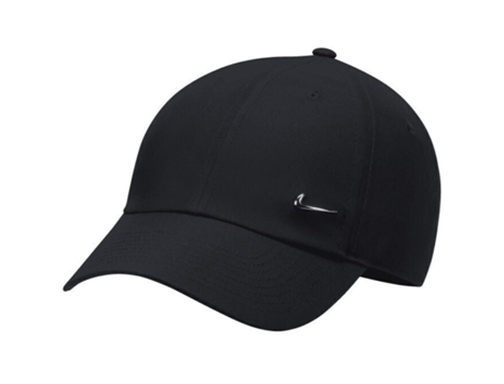 Gorra NIKE Club Unstructured Metal Swoosh, Negro, Unisexo M/L