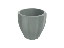 Jardinera Rotomoldada Redonda Rona Cemento Gris Ø40x36