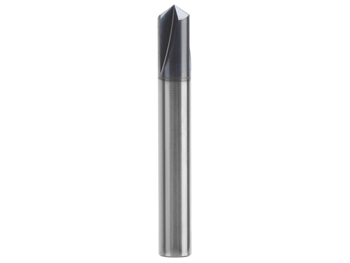 Broca De Chaflán De Acero De Tungsteno De 3 Filos Y 120° Para Fresado Cnc, Herramienta De Fresado De Extremo D8x60l