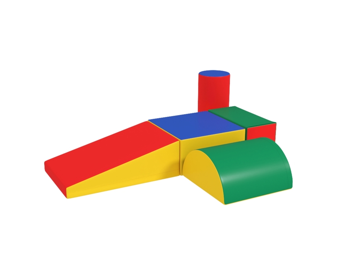 Bloques De Construcción Blandos Para Trepar Y Gatear, De Cuero Multicolor.