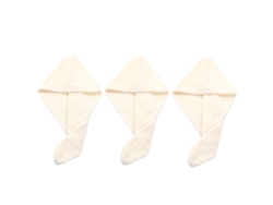 Conjunto de Toallas de Baño KOFIHETY Paquete Turbante Secado Lana Beige - 3pcs (Talla Única)