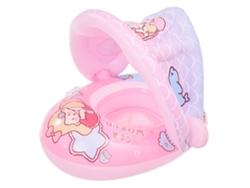 Flotador De Piscina Con Sombrilla Apto Para Niños De 1 A 4 Años Rosa Siurn
