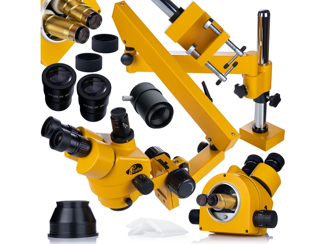 Microscopio trinocular Neptune Pro Msnp-t-wdms3-o – Zoom 7-45x | Sistema óptico Greenough | Ideal para electrónica