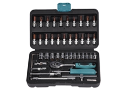 Kit De Herramientas Para Reparación De Automóviles De 46 Piezas, Acero, Para Crv, Llave Inglesa, Puntas De Destornillador Y Vasos, Estuche Plegable.