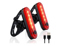Luz Trasera Bicicleta Usb Recargable Casco Negro