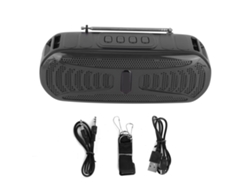 Altavoz Bluetooth Para Deportes Al Aire Libre Con Linterna Y Función De Carga Solar (negro)