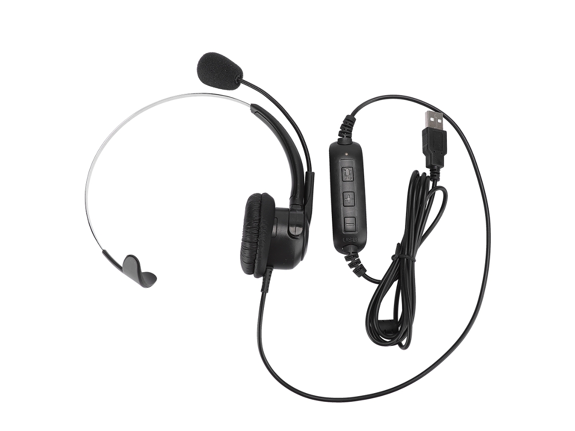 Auricular Mono Usb Para Computadora, Portátil Y Skype