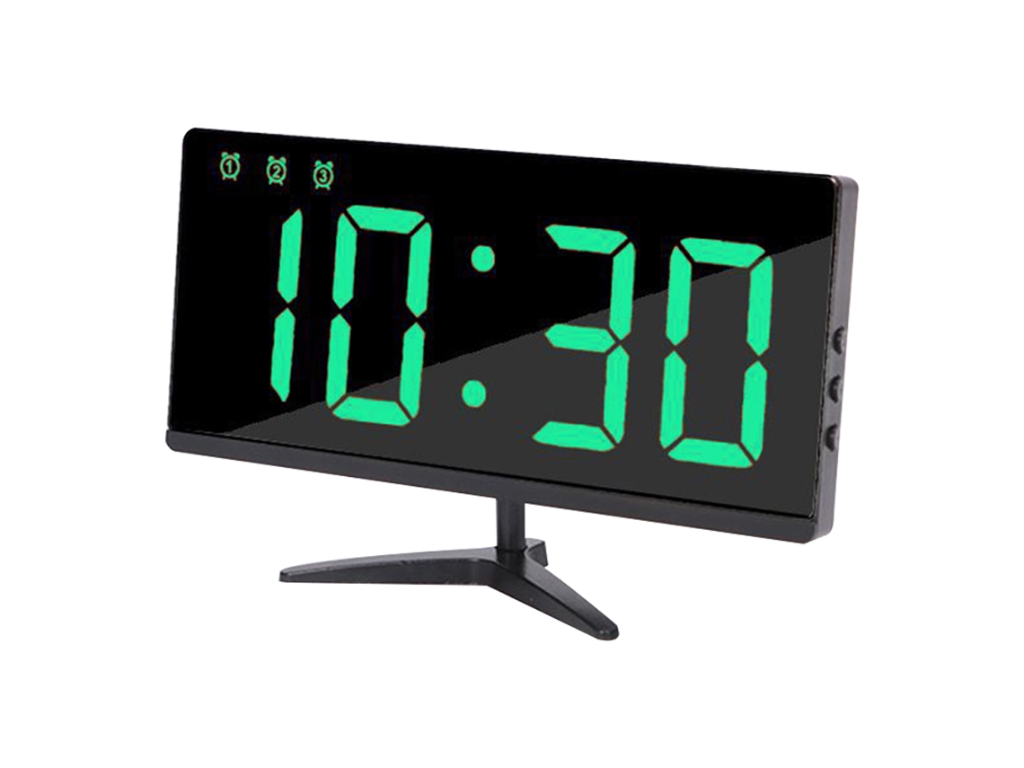 Reloj Digital LED, 4 Niveles de Brillo, Temperatura, Fecha y Puertos USB Kofihety