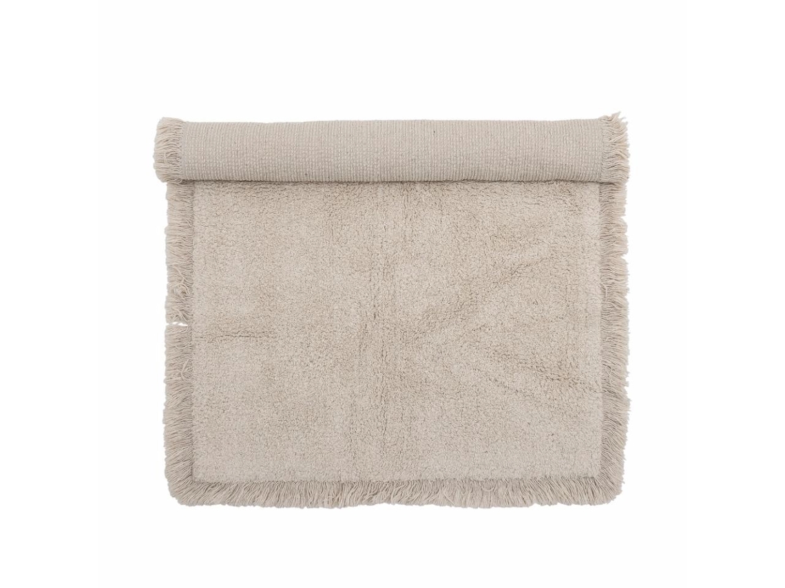 Tappetino Da Bagno Alobo En Cotone Naturale L90xp60 Cm, Motivo Trapuntato Bloomingville