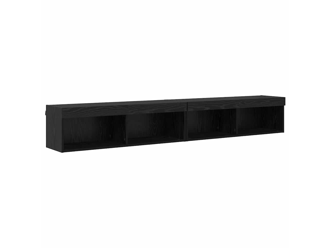 Maison Exclusive - Conjunto De Mueble De Tv Roble Negro Madera Contrachapada