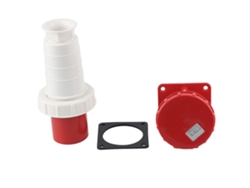 Conector Industrial 3p+n+e De 5 Pines, Ip67, Impermeable, Enchufe Y Toma Ocultos, 63a