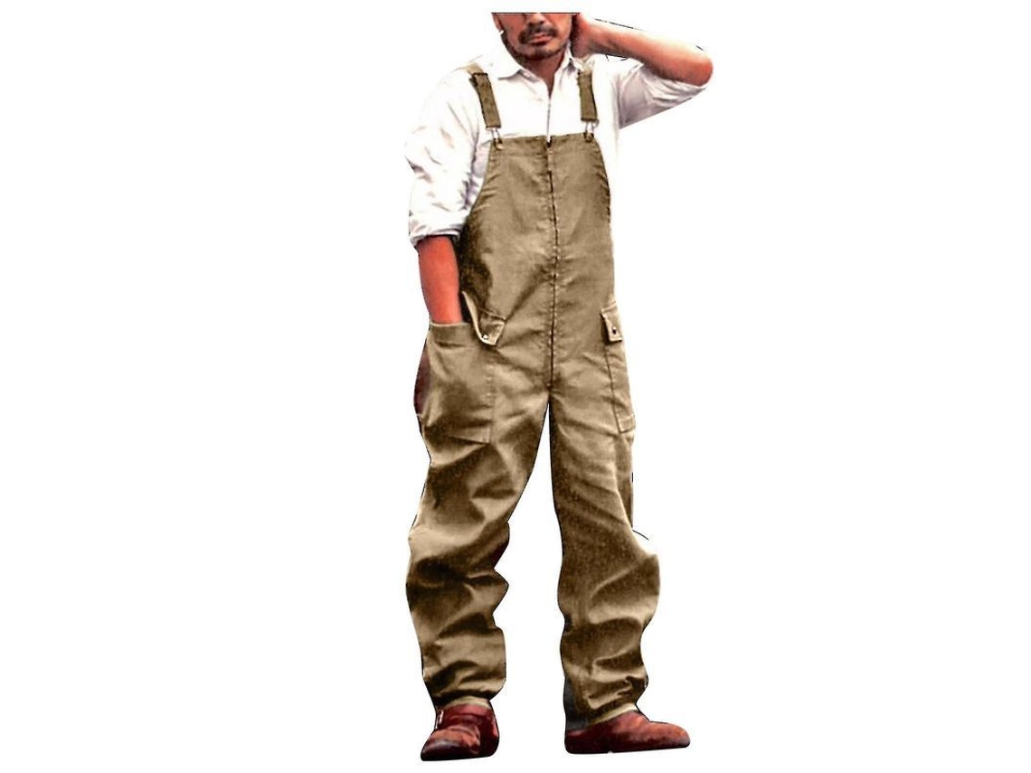 Pantalones Cargo Retro Para Hombre Talla Grande Sueltos Casual Verano Otoño M Amarillo