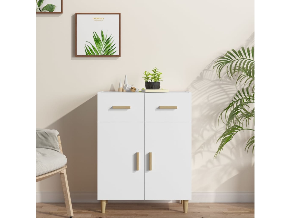 Aparador De Madera Contrachapada Blanco 69,5x34x89 Cm