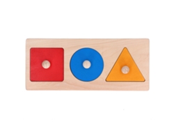 Tablero Geométrico De Madera Para Emparejar Piezas, Ideal Para Niños A Partir De 3 Años.