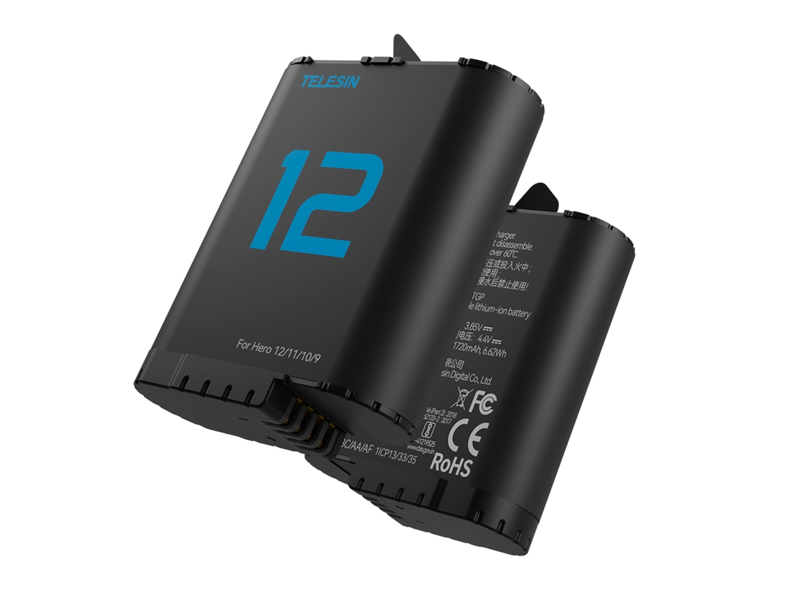Baterías para GoPro 10, 11 y 12 - Batería GoPro compatible con los modelos 10, 11 y 12.