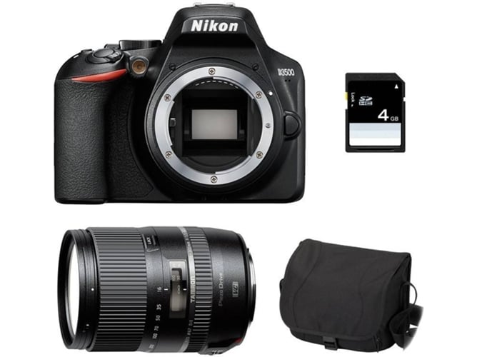 Kit Cámara Réflex NIKON D3500 + Tamron 16-300mm VC PZD + Bolsa + SD 4Go