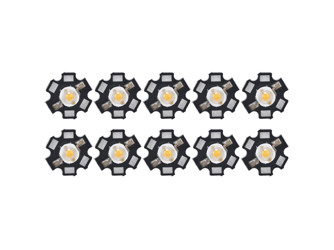 2026-10 Piezas Chips Led Ultra Brillantes 3v 3w 3000k Luz Cálida Para Lámparas Techo, Spot, Linterna Y Mesa Accesorio De Iluminación Interior