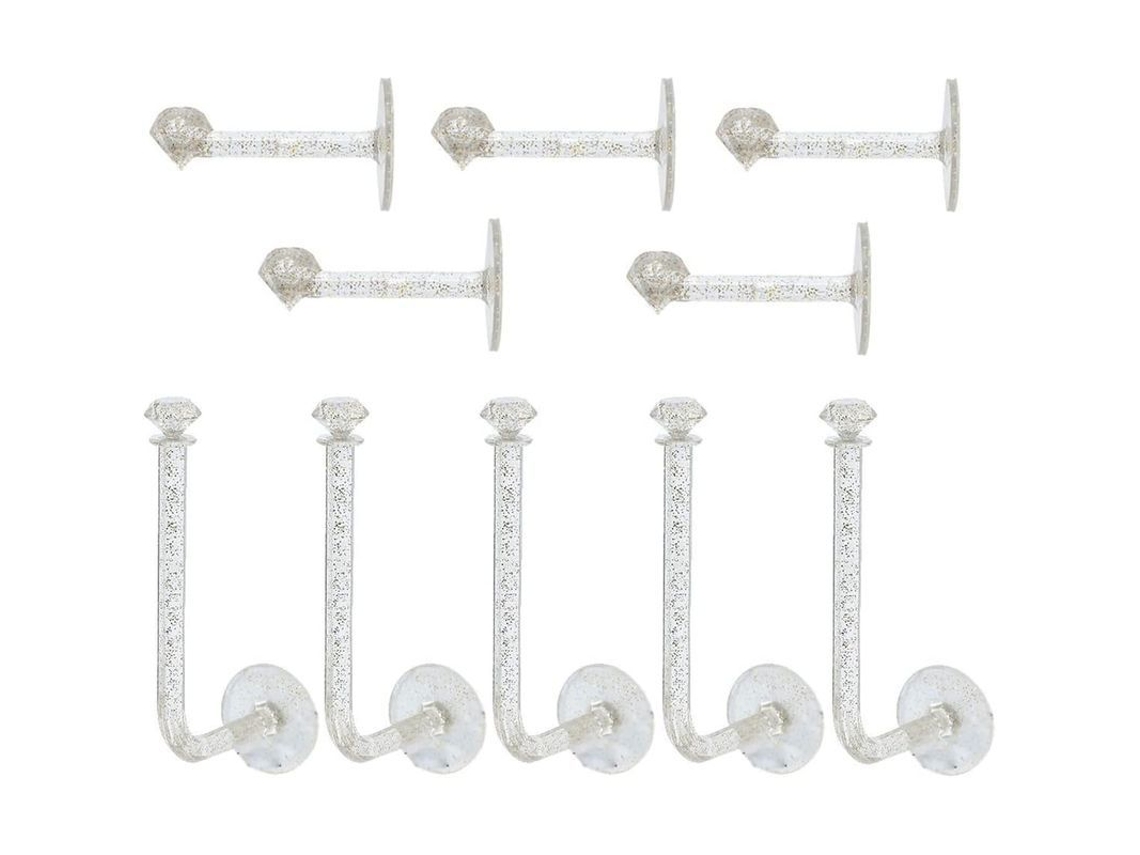 Linjou 10 Piezas Repisas De Almacenamiento Para Diademas, Organizador De Joyería Montado En Pared, Adhesivo Transparente
