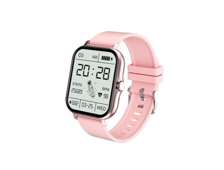 Smartwatch Fitness Monitor de ritmo cardíaco Pantalla táctil completa Bluetooth Llamadas Rosa