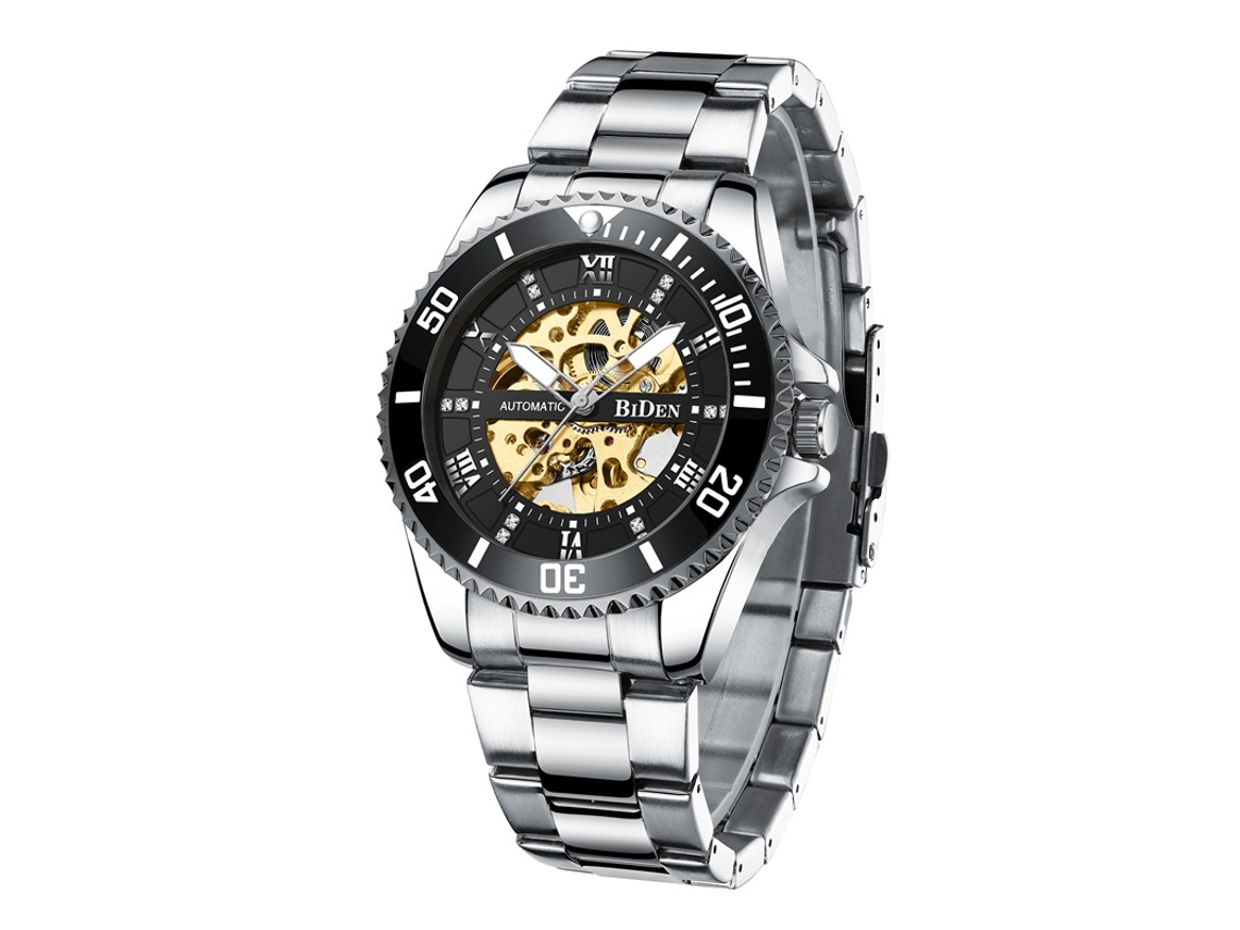 Reloj Mecánico Automático Esqueleto (negro), Reloj De Pulsera Casual Y Elegante Para Hombre.