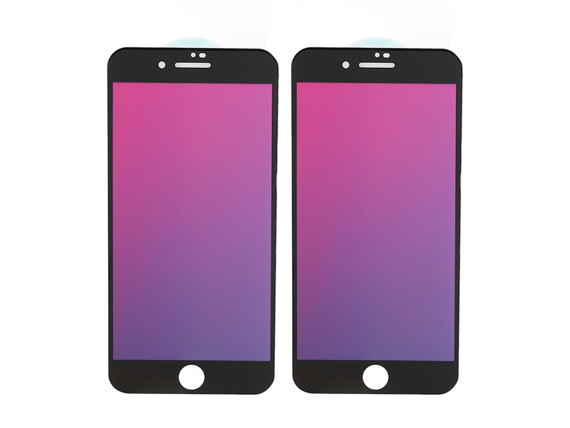 2 Protectores De Pantalla De Vidrio Templado Con Efecto Degradado, Antiparches Y Antiluz Azul Para Iphone 7 Plus Y 8 Plus.