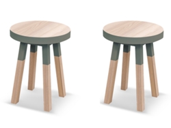 Banco MON PETIT MEUBLE FRANÇAIS de Madeira Maciça Assento 35 cm (2 unidades)