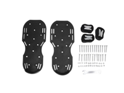 Zapatos aireadores de césped con puentes metálicos para jardinería, color negro