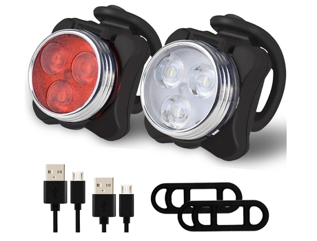 Juego De Luces Para Bicicleta, Luces De Bicicleta Recargables Usb Súper Brillantes, Luces De Bicicleta De Carretera De Montaña Impermeables Recarga...