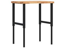 Maison Exclusive - Banco De Trabajo Rectangular Madera Maciza 80x60x(73-99,5) Cm