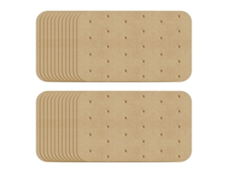 KOFIHETY Forros para Freidora de Aire 120 Piezas, Papel Antiadherente Descartable, Papel de Hornear Alimentario, Papel para Freidora, Vaporera y Microondas (14