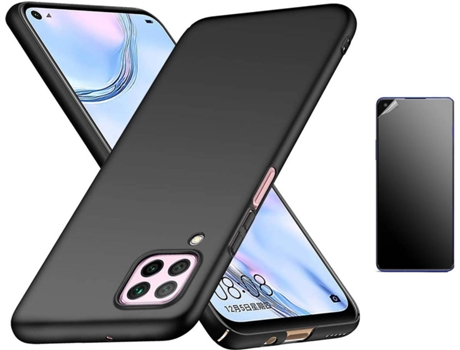 Kit Carcasa Y Protector Huawei P40 Lite Ultimatte Turtleshell Rígido Negro
