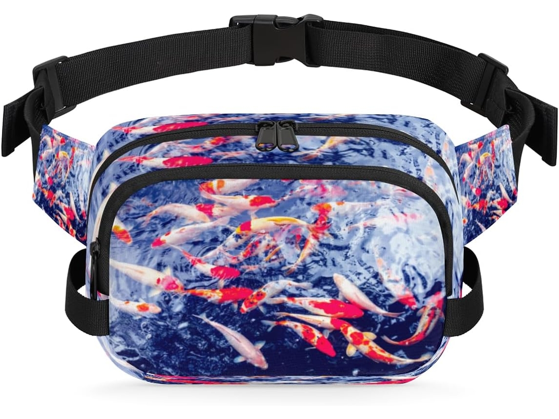 Riñonera Estampado Peces Koi Para Mujeres Hombres Niñas Niños Riñonera Correr Practicar Deportes Hacer Send