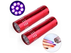 unidades de linterna LED portátil mini GOKOCO con lámpara UV para esmalte de uñas en gel de secado rápido (plateada)