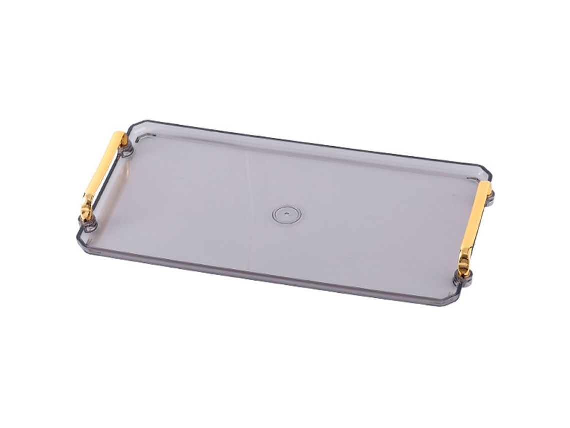 Bandeja rectangular transparente para guardar platos Kofihety