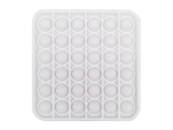 Juguete Antiestrés Pop It, De Silicona Blanca Cuadrada Certificada, Para Aliviar La Tensión Y Relajarse.