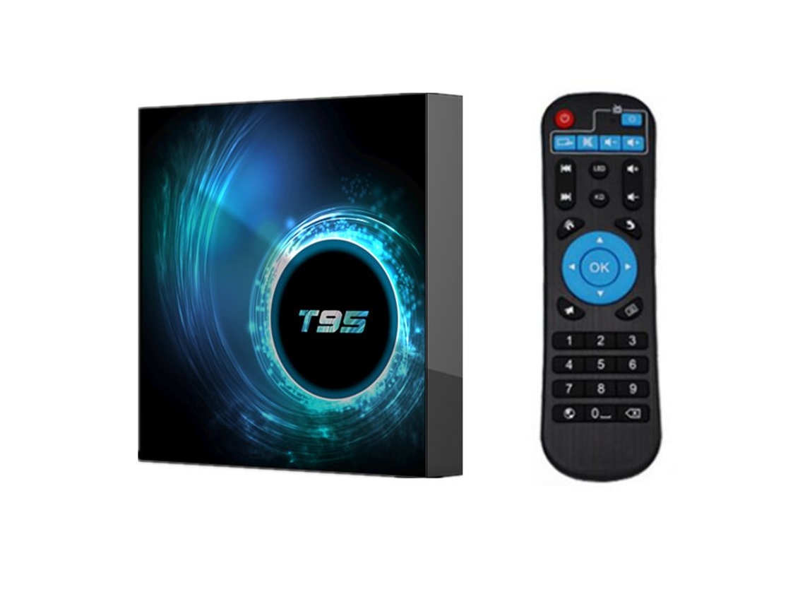 Box Smart Tv T95 Android 10 4GB 32GB 64GB Allwinner H616 Quad Core 1080P H.265 4K 2GB 16GB Android 10.0 Set black_4GB + 32GB con teclado i8