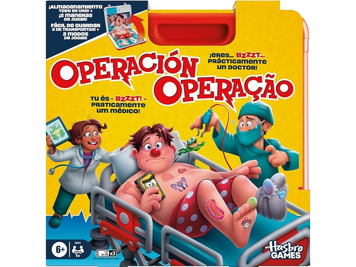 Juego de Mesa HASBRO Classic Operation Refresh (Edad Mínima Recomendada: 6 Años)