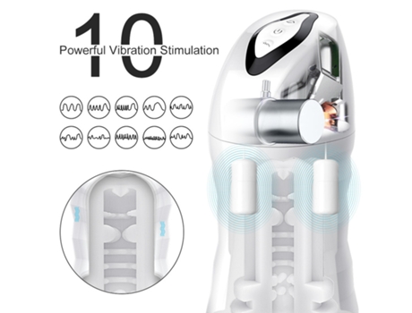 Masturbador de vibración masculino automático, taza de masturbación de máquina de succión de mamada (negro) VEANXIN