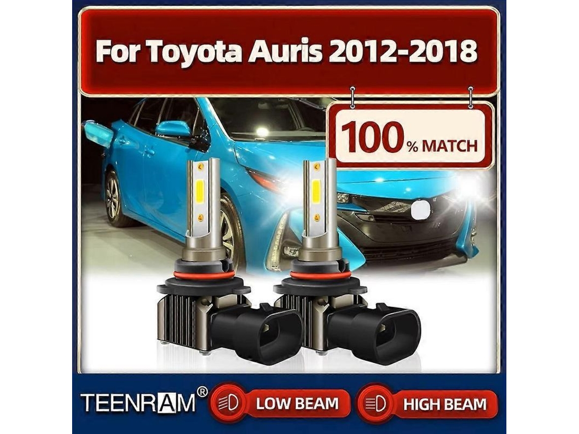 Bombillas Led Hir2 Canbus 9012 Para Faros Delanteros De Coche, Luz Blanca De 6000k, Para Toyota Auris 2012 2013 2014 2015 2016 2017 2018