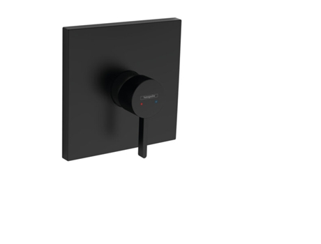 Mezcladora monomando de ducha oculta hansgrohe Finoris, 76615, mezcladora monomando de ducha oculta hansgrohe Finoris, 76615, color: Negro mate