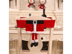 Funda para silla navideña, nuevo diseño, cinturón de Papá Noel