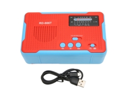 Radio De Emergencia Con Energía Solar, Manivela, Am/fm Y Linterna Led Portátil Para Uso Doméstico Y En Exteriores.