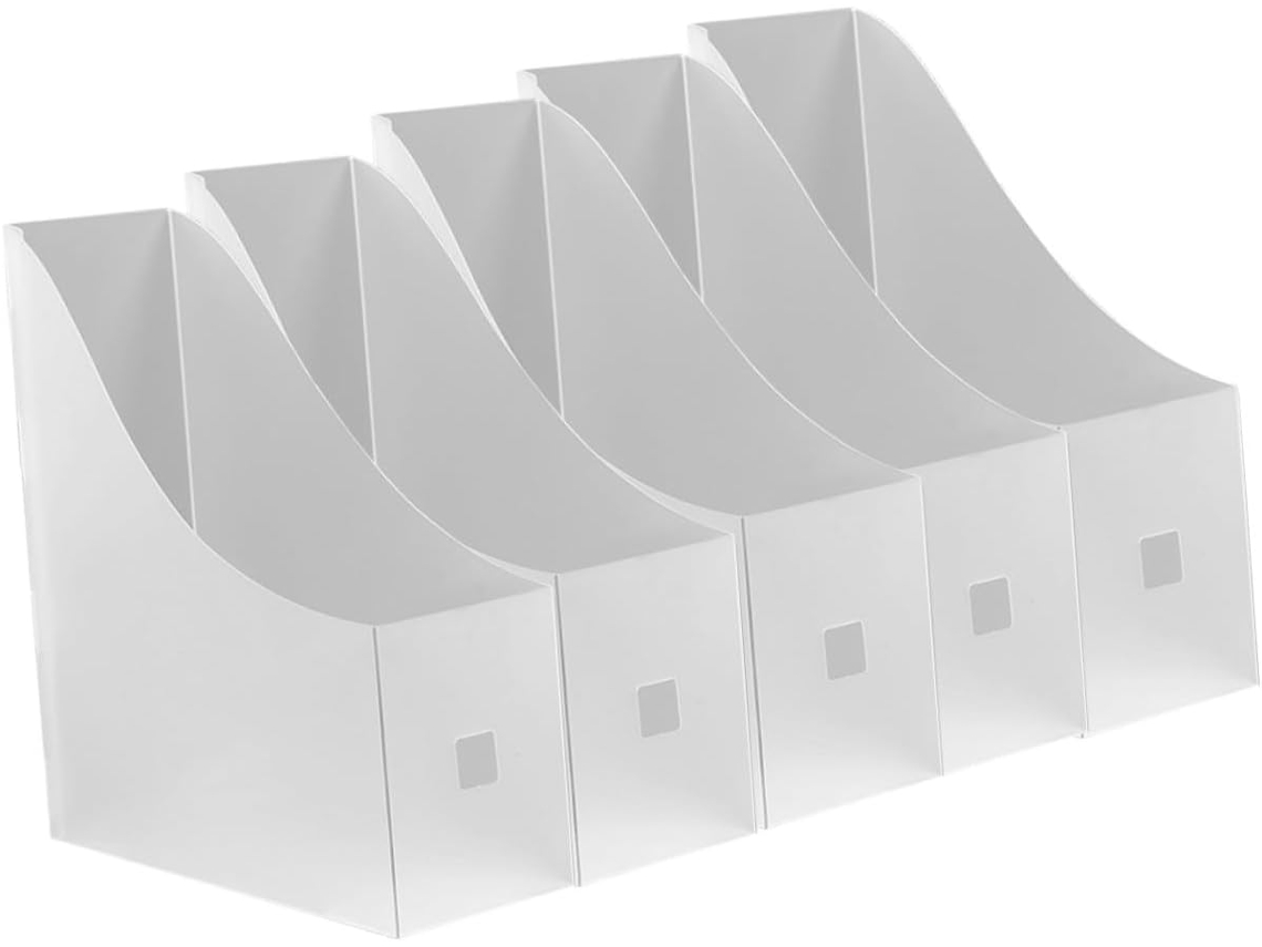 Organizador Vertical De Escritorio Y Clasificador De Archivos De Plástico De 5 Piezas Para Almacenamiento